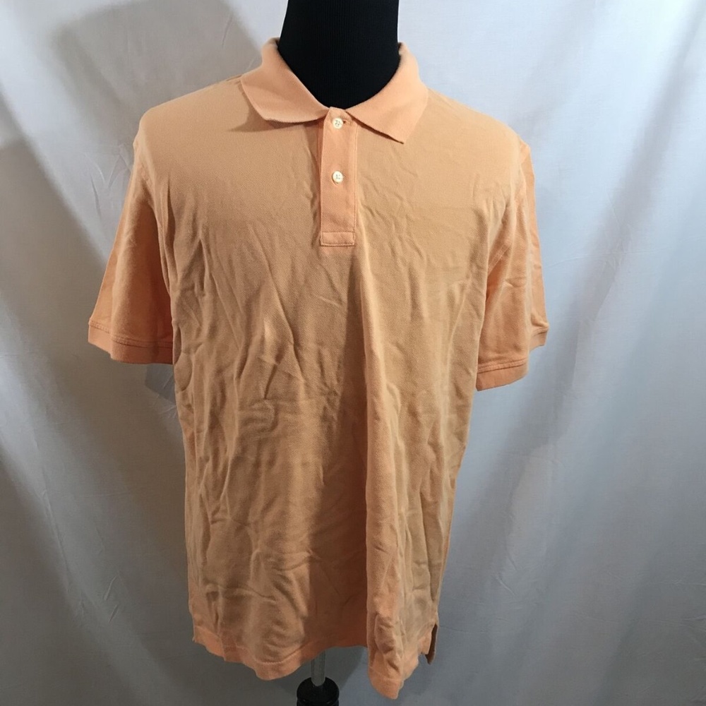 Cherokee light orange short sleeve polo - mens medium, chest 24".